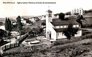 PHILIPPEVILLE - EGLISE SAINTE-THERESE ET ECOLE DE GENDARMERIE